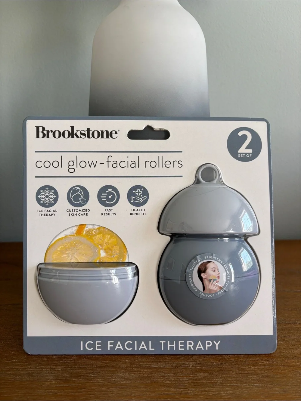 Brookstone Cool Glow-Facial Rollers, set of 2